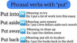 Phrasal Verbs With 