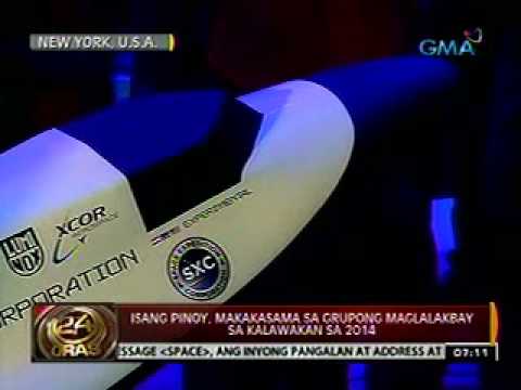 24 Oras: Isang Pinoy makakasama sa grupong maglalakbay sa kalawakan...