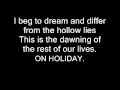Green Day - Holiday (lyrics) Paroles Mp3