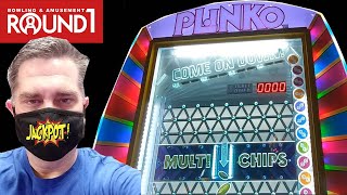 Vegas Arcade Run! Plinko and NEW Monopoly Roll N Go Arcade Games at Round 1 Arcade! SkeeBall FTW