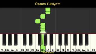 Ölürüm Türkiye'm Melodika Org Notaları