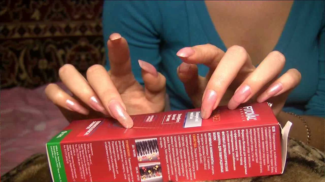 Long unpolished fingernails giving hand