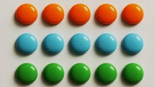Perfect Color Harmony Oddly Satisfying Dots In Orange, Sky Blue & Green