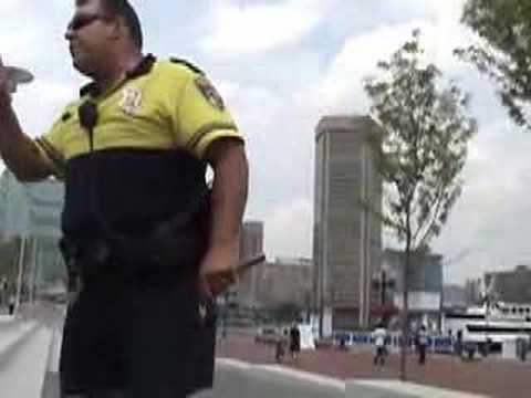 Baltimore cops VS skateboarder