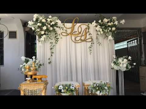 ซุ้มดอกไม้ ฉากงานแต่งงาน ฉากถ่ายรูปงานแต่ง ซุ้มแต่งงาน backdrop แต่งงาน