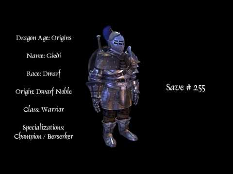 Dragon Age: Origins - Character Armour over 21 levels and 294 saves.