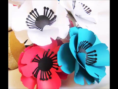 Anemones Paper Flower Templates Anemones Paper Flower Templates
