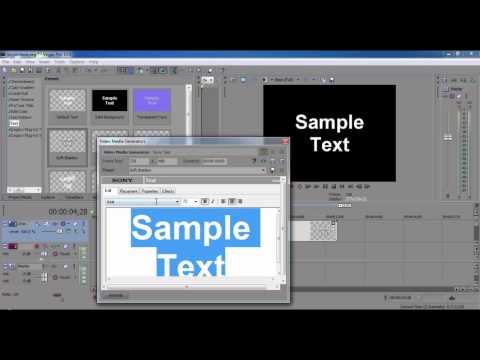 การใส่ข้อความ ใน โปรแกรม Sony Vegas Pro 10