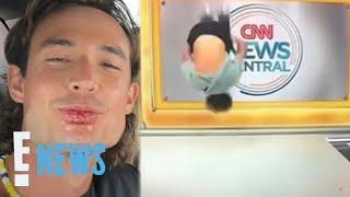 Cnn Guests Backflip Fail Goes Viral After On-Air News Blooper E News