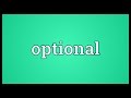 Optional Meaning