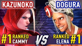 Sf6 Kazunoko Ranked Cammy Vs Dogura Ranked Elena Street Fighter 6 High Level Gameplay