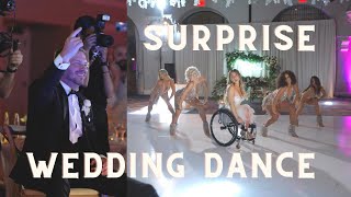 DISABLED BRIDE SURPRISES GROOM WITH A SPECIAL DANCE AT WEDDING!