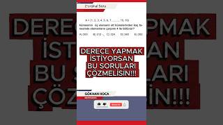 Zorijinal Soru Yksde Derece Yapmak İsteyenlere Küme