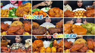 10X Speed Eating Sounds. Y Whole Chicken Curry With Rice And Egg Curry.