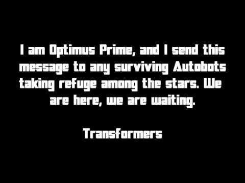 My Favorite Optimus Prime Quotes - YouTube