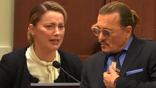 Play this video Johnny Depp REACTS in Court to Amber Heard39s TEARFUL Testimony