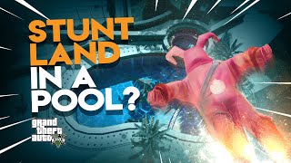 Can FORTNITE skins STUNT LAND in a pool? | GTA 5 Fortnite
