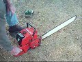 Ike drops tree w/ Vintage Gear Drive saw.