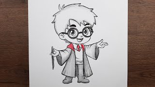 Sevimli Herry Potter Resmi Nasıl Çizilir - Adım Adım Çizim Rehberi