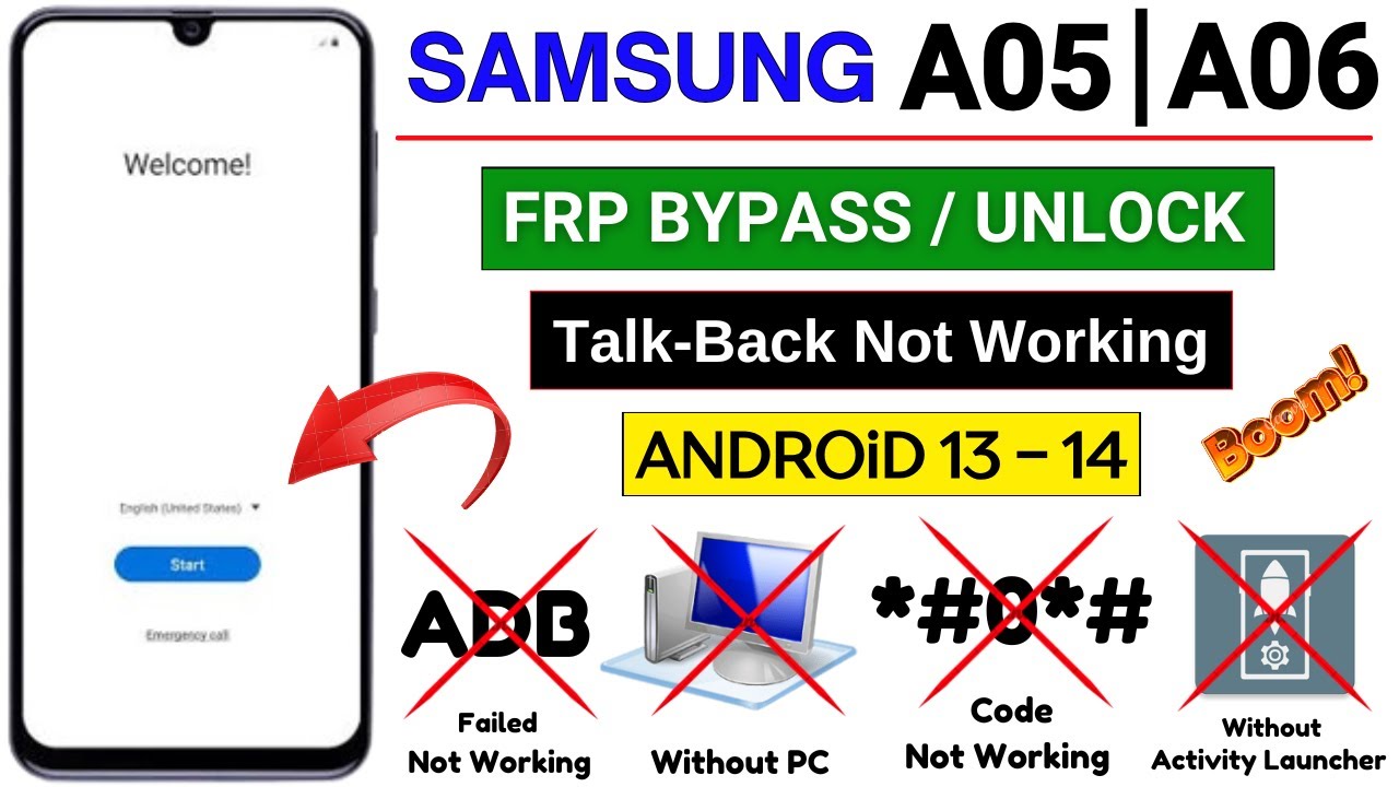 Samsung A05 | A06 Frp Bypass/Unlock Android 13/14 Update Samsung A05 | A06 Frp Bypass/Unlock Android 13/14 Update