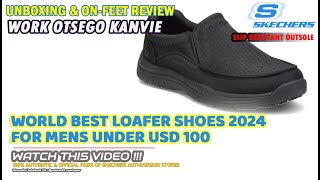Unboxing & review on feet SKECHERS RELAXED FIT WORK OTSEGO KANVIE CANVAS MENS SL