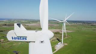 Contact based blade inspection using drone technology