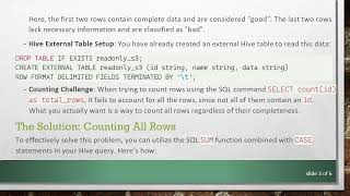 How To Count All Rows In A Raw Data File Using Hive?