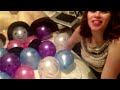 Drunk girl finds balloons