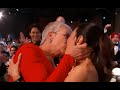 Jamie Lee Curtis kisses Michelle Yeoh at the SAG awards ceremony