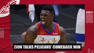 Zion Williamson Recaps Pelicans Comeback Win Vs. Celtics Nba On Espn