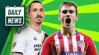 Antoine Griezmann talks Ballon D'or + Zlatan Ibrahimovic transfer news ► Daily Football News