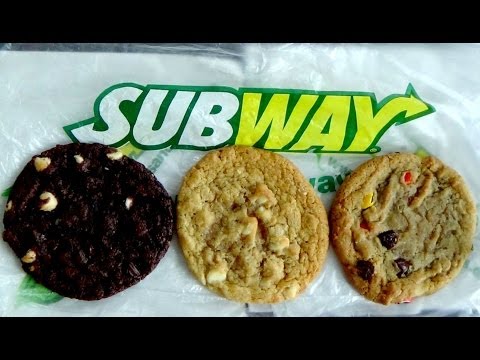 VIDEO : subway cookies [m&m's , macadamia nut , double chocolate chip] - these excellent american stylethese excellent american stylecookiesare sold in thethese excellent american stylethese excellent american stylecookiesare sold in thes ...