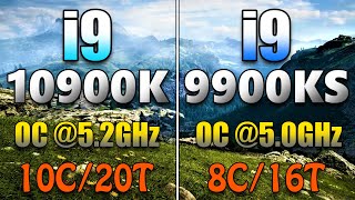 Core I9 10900K Oc 5.2Ghz Vs Core I9 9900Ks Oc 5.0Ghz