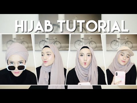 SIMPLE HIJAB TUTORIAL 5IN1 (+PAKE TOPI) - YouTube