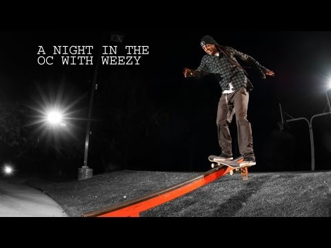 Lil Wayne Skateboards in the Streets with Greg Lutzka and Crew