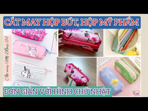 🌻 114 🌻HƯỚNG DẪN CẮT MAY HỘP BÚT | HỘP MỸ PHẨM | cách may hộp vuông cắt may Mẹ Bống 114🌻