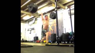Split Jerk f rack w a three seconds pause in split 120 x 3 reps by Steven Fawcett