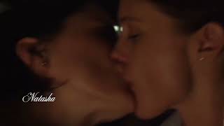 Lesbian kiss scene