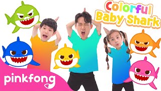 Colorful Baby Shark 🦈 | Hoi's Playground | Learn Colors | Dance Along | Pinkfong