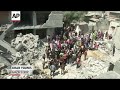 Raw: Funeral in Gaza for Family of 8