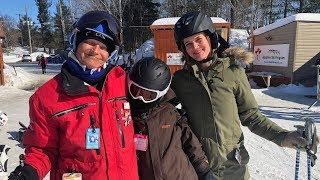 Instructor with cerebral palsy inspires kids with disabilities to ski