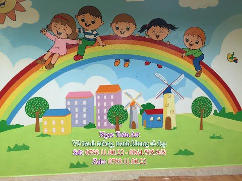Vẽ tranh tường mầm non, tiểu học đẹp giá rẻ tại Hà Nội