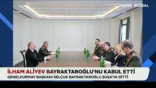 Azerbaycan Hurbaşkanı İlham Aliyev Bayraktaroğlunu Kabul Etti