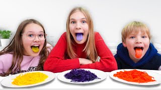 Amelia, Avelina & Akim want the same colored noodles and Arthur learns about col