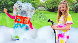 Nastya Helps Dad With The Housework With The Help Of A Robot
