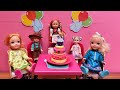 Cousin's Birthday ! Elsa & Anna toddlers - cake - fun party - gifts - Barbie dolls - Shopkins