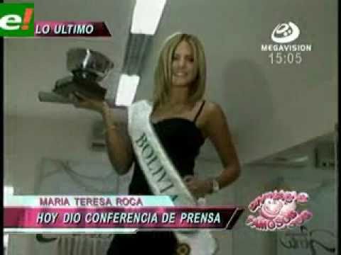 Bienvenida a MarÃa Teresa Roca Miss Bolivia