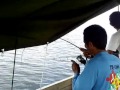 Memancing ikan kakap merah di laut muara badak | East Borneo