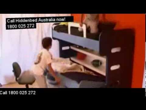 Folding Wall Kids Bunk Study Beds in 1 |Sydney Melbourne | Bed Plans 