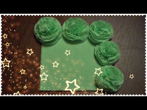 Как сделать объемные цветы из салфеток